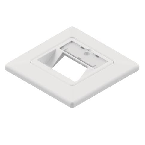 EasyLan Modulaufnahme SL leer +Zentralplatte +Rahmen 2fach RAL9010