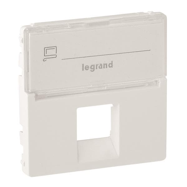Legrand 755470 Abdeckung RJ11/RJ45 m.B.-feld 1fach Valena Life ultraweiß