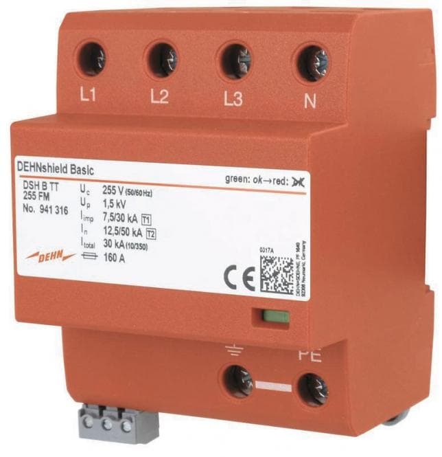 DEHN Kombi-Ableiter DSH B TT 255 FM TT 255 FM Anwendungsoptimiert
