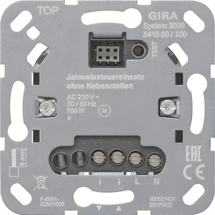 GIRA 541500 S3000 Jalousiesteuereinsatz o.Nebenstelleneingang Einsatz