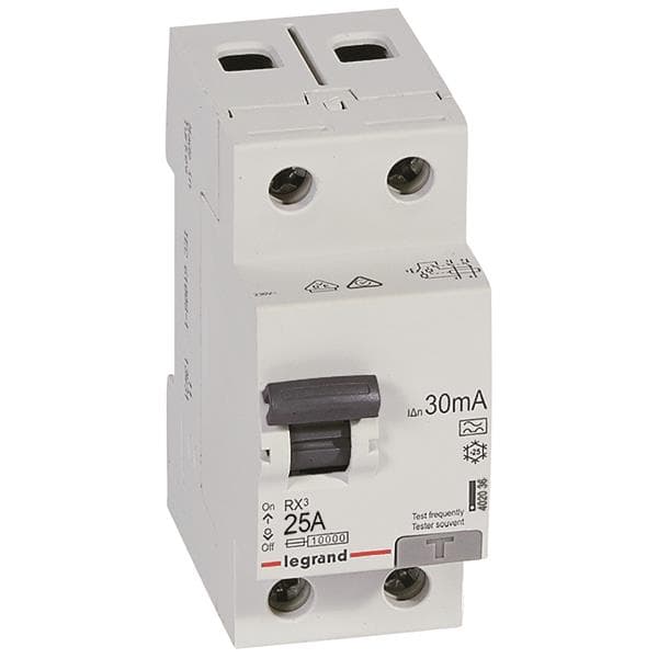 Legrand 402036 RX3 Fi-Schalter 25A 2-polig 30mA Typ A 230VAC 2TE