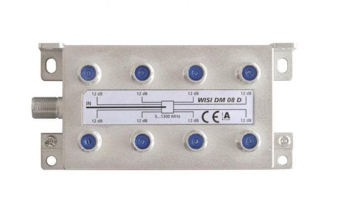 WISI Verteiler 8-fach DM08D 5-1300MHz 11dB Klasse A (+10dB)