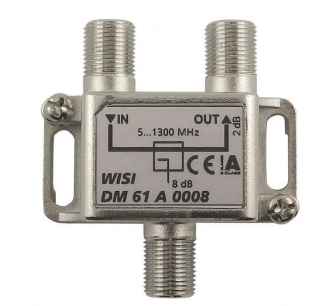 WISI 1-fach Abzweiger DM61A0008 5-1300MHz 8dB Klasse A (+10dB)
