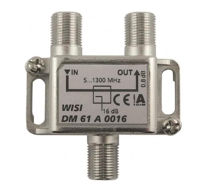 WISI 1-fach Abzweiger DM61A0016 5-1300MHz 16dB Klasse A (+10dB)