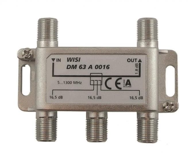 WISI 3-fach Abzweiger DM63A0016 5-1300MHz 16dB Klasse A (+10dB)
