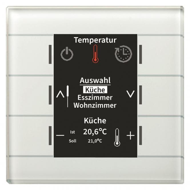 MDT BE-GBZW.01 Glas Bedienzentrale Smart Weiß m.Farbdisplay