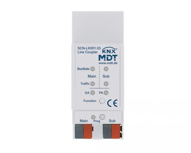MDT SCN-LK001.03 Bereichs-/Linienkoppler 2TE REG unterstützt Gruppenadressen+KNX