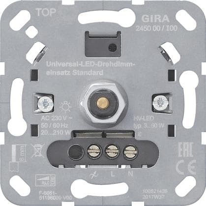 GIRA 245000 S3000 Uni-LED-Drehdimm- einsatz Standard Einsatz