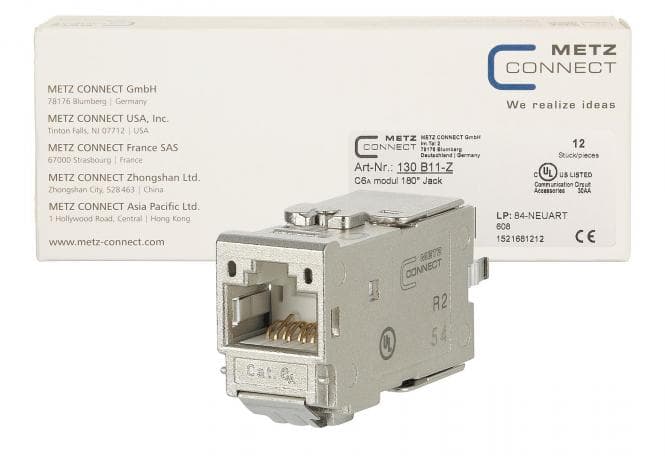 Metz C6Amodul 180° Jack 130B11-Z Umverpackung a 12 Stk (Inhalt 12 Stück)