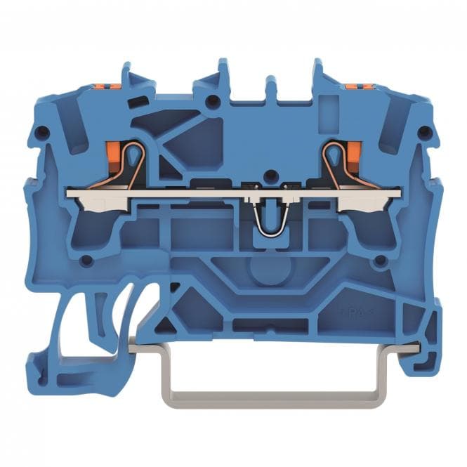 WAGO 2202-1204 2-Leiter-Durchgangsklemme ,mit Drücker,2,5mm²,blau