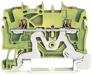 WAGO 2202-1207 2-Leiter-Schutzleiterk- lemme,mit Drücker,2,5 mm²