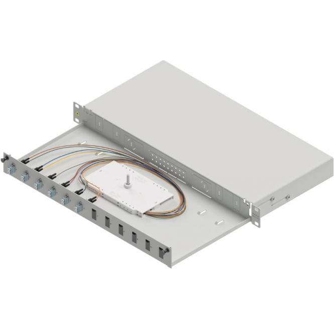 Easylan LWL-Spleißgehäuse Basic SB001247 1HE 6x LC-Duplex Standard OM3 ausziehb.