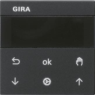 GIRA 5366005 S3000 Jalousie-/Schaltuhr Display System 55 Schwarz matt (lack.)