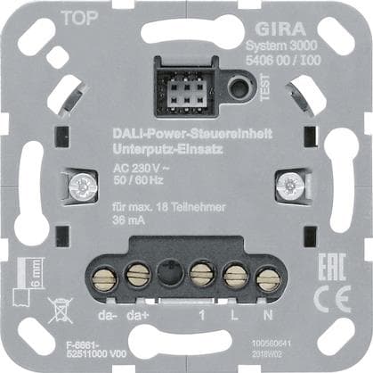 GIRA 540600 S3000 DALI Power- Steuereinheit UP-Einsatz Einsatz