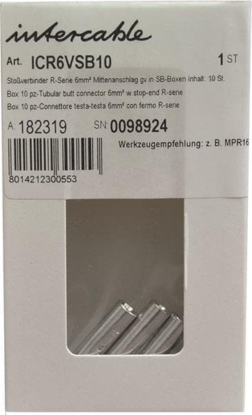 Intercable ICR6VSB10 Stoßverbinder 6qmm m.Mittenanschlag SB-Boxen Inh.:10St