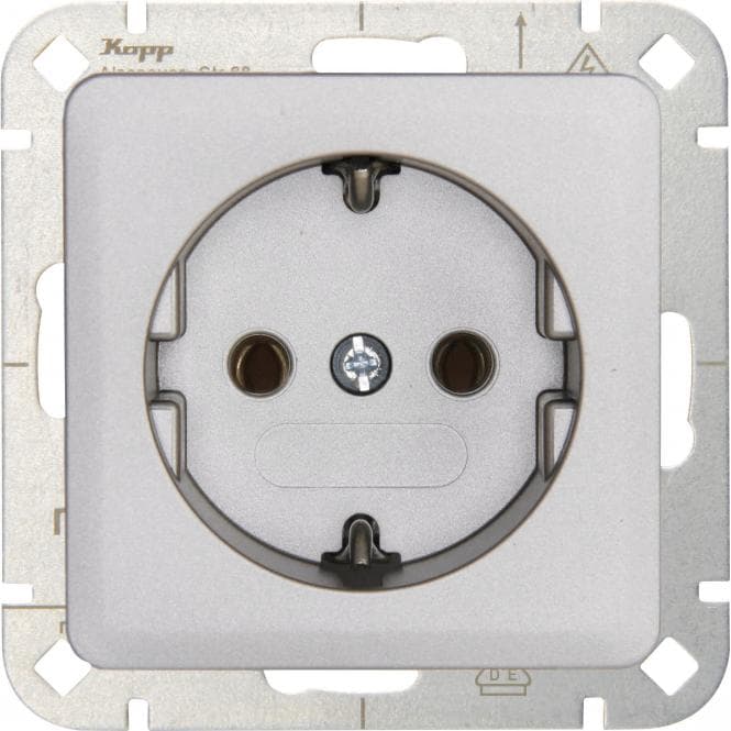 Kopp HK02 Schutzkontakt 914820007 Steckdose stahl