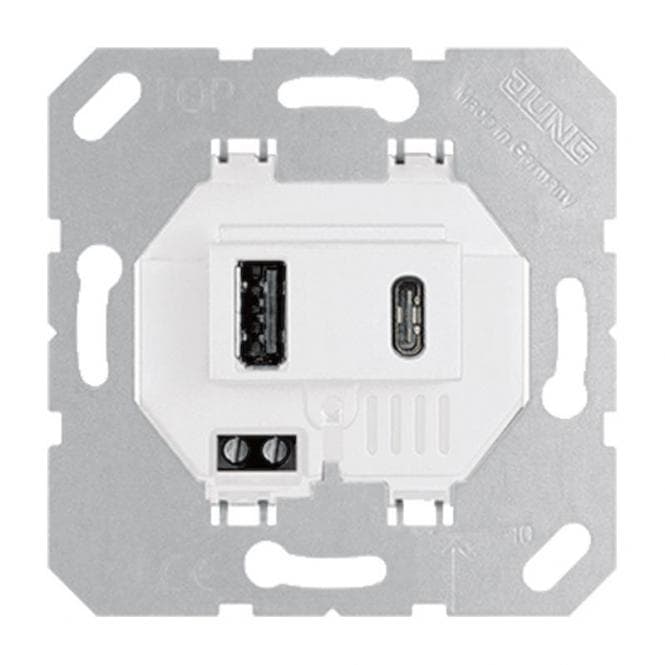 Jung USB-Ladegerät USB15CAWW alpinweiß