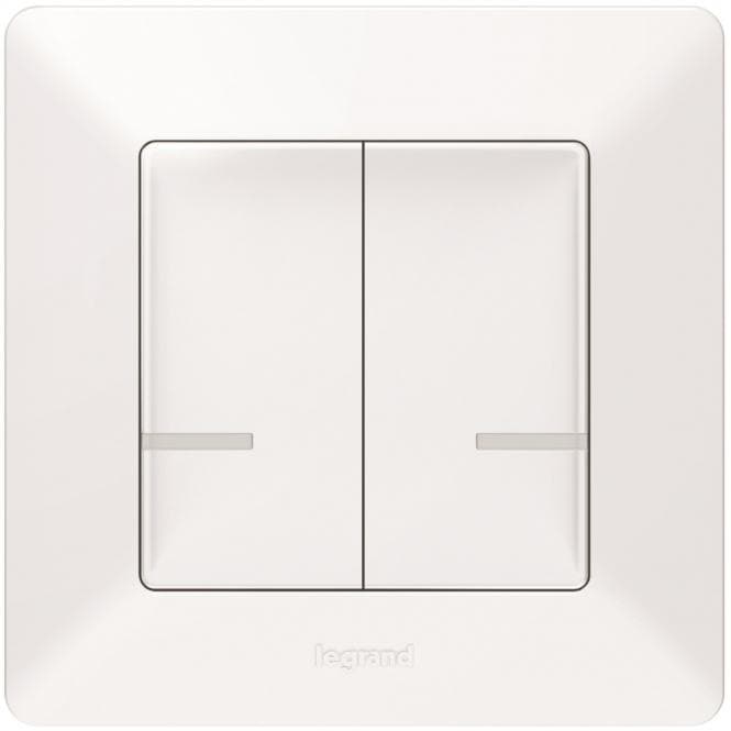 Legrand 752187 Funk Wandsender Licht 2f von Valena Life with Netatmo ultraweiß