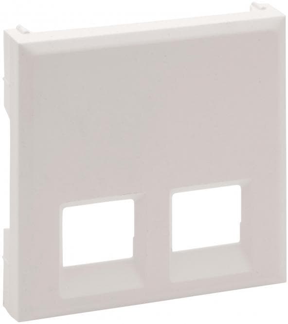 Legrand 864143 Abdeckung 2-fach RJ11/RJ45 Niloe Step ultraweiß (Inhalt 10 Stück)