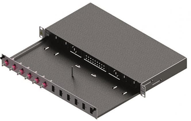 EasyLan LWL Verteilerfeld Basic LSB0A224 Grade C 1HE/12P 6xLC-Duplex OM4 RAL7035