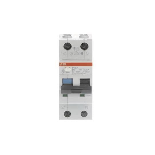 ABB FI/LS-Schalter DS201A-B6/0,03 B 2x6A-0,03A 6kA 2CSR255180R1065