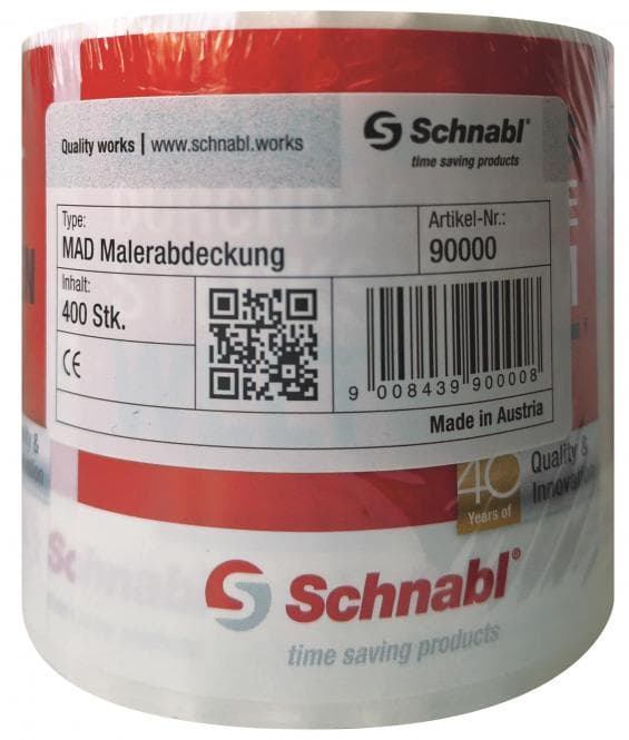Schnabl MAD Malerabdeckung 90000 1VE = 1ROlle = 400Stück