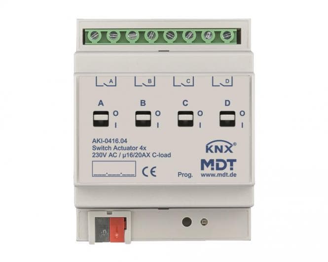 MDT Schaltaktor 4-fach 4TE REG 16/20A