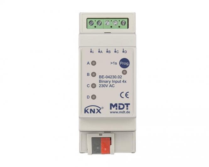 MDT Binäreingang 4-fach 2TE REG Ausführung 230VAC BE-04230.02