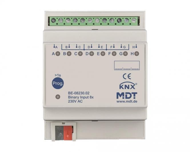 MDT Binäreingang 8-fach 4TE REG Ausführung 230VAC BE-08230.02