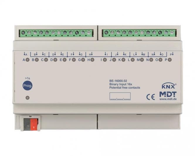 MDT Binäreingang 16-fach 8TE REG Ausführung potentialfrei BE-16000.02
