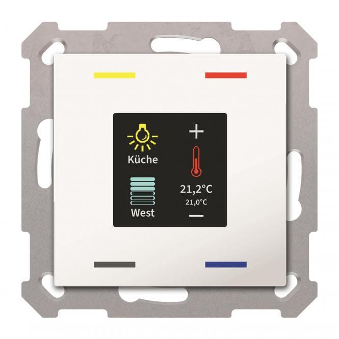 MDT Taster Smart 55 4-fach mit Farbdisplay und Temperatursensor