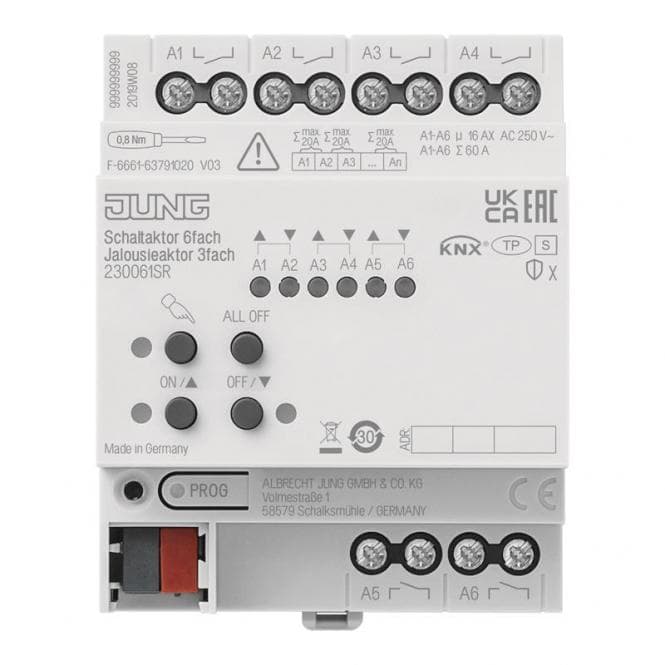 Jung KNX Schaltaktor 6f KNX 230061SR Jalousieaktor