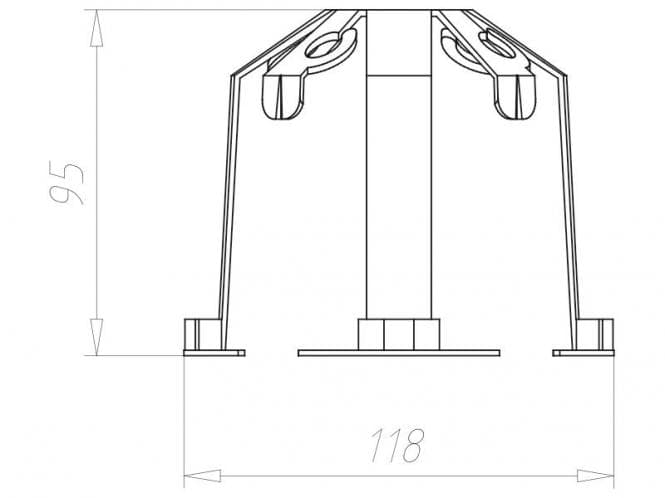 Kaiser Abstandhalter DA68-80mm 9310-10 ET 40-100mm, f.abgehängte Decken