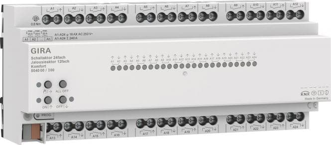 GIRA 504000 Schalt-/Jalousieaktor 24/12f 16A REG Komfort KNX Secure