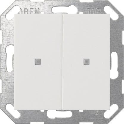 GIRA 517327 Taster Wippe 2fach OneKNX System 55 Reinweiß seidenmatt