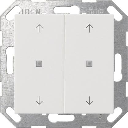 GIRA 517403 Taster Wippe 2fach Pfeile OneKNX System 55 Reinweiß glänzend