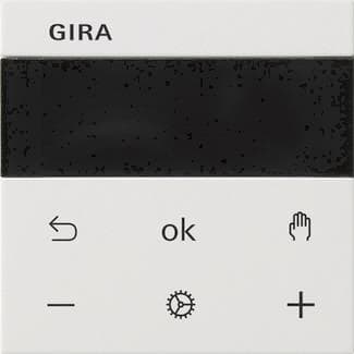GIRA 539303 S3000 Raumtemperaturregler Display System 55 Reinweiß glänzend