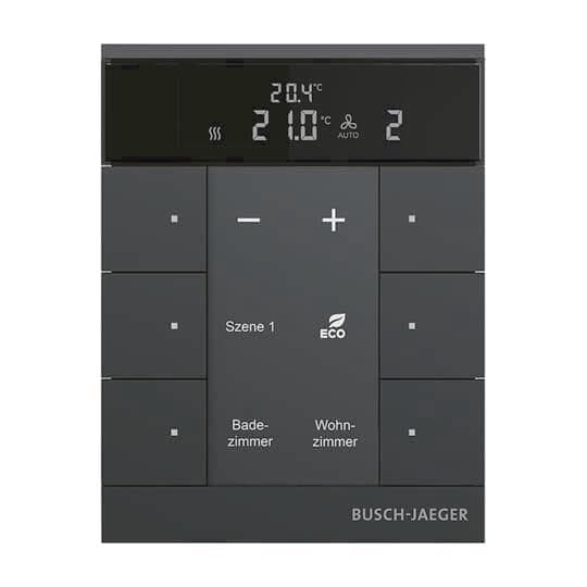 BJ SBS/U6.0.11-885 HVAC-Slave-Gerät,6fach BE schwarz matt