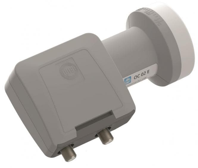 WISI Speisesystem Twin OC02E lichtgrau 40mm Feed universal LTE-safe