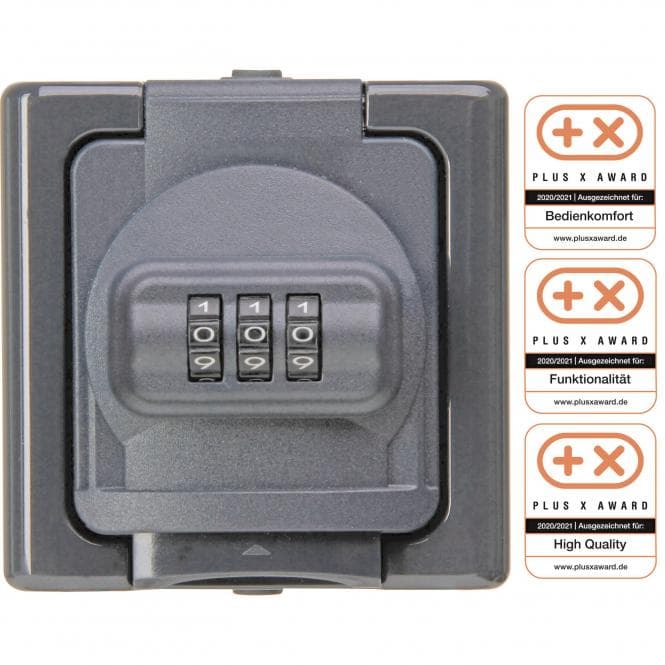 Kopp APWG Blue Electric 1098.1500.8 SCHUKO-Steckd. m. Zahlenschl. anthrazit
