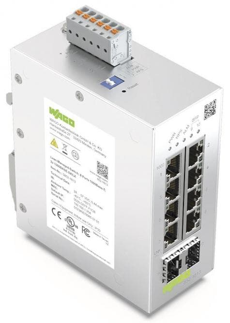 WAGO 852-1813 Lean-Managed-Switch,8 Ports 1000Base-T, 2-Slot 1000BASE-SX/LX