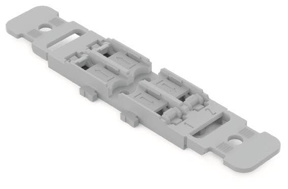 WAGO 221-2502 Befestigungsadapter mit Zugentlastung, 2-fach (Inhalt 5 Stück)