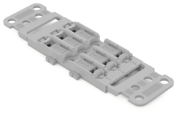 WAGO 221-2503 Befestigungsadapter mit Zugentlastung, 3-fach (Inhalt 5 Stück)
