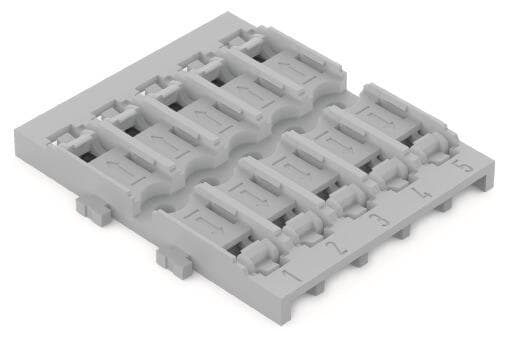 WAGO 221-2525 Befestigungsadapter, 5-fach,für Durchgangsverbinder mit Hebel (Inhalt 5 Stück)