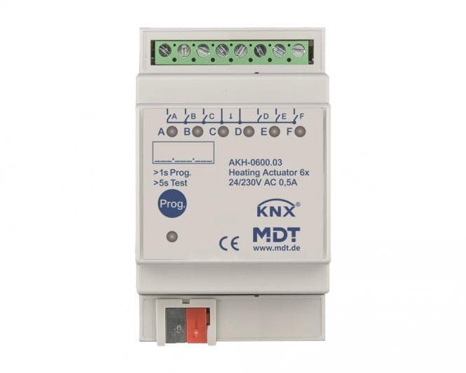 MDT AKH-0600.03 Heizungsaktor 6fach 3TE REG 24-230VAC