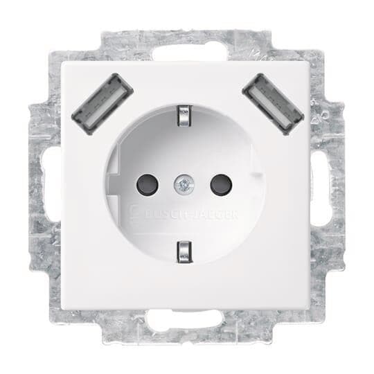 BJ Schuko/USB-Steckdose 20 EUCB2USB-914 Busch-Balance SI USB-Ladestation alpinws