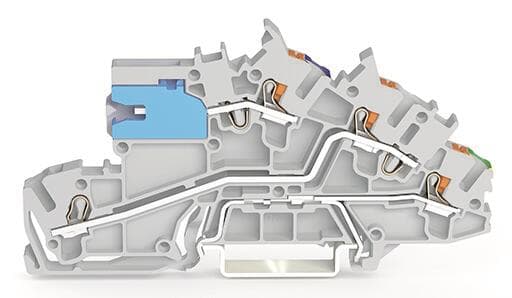 WAGO 2203-7541 Installationsetagen- klemme,mit N-Trennschlitten,NT/L/PE,grau