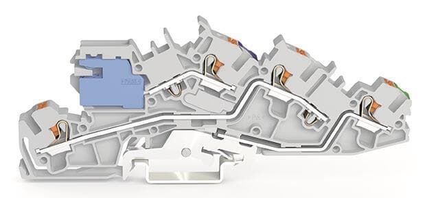 WAGO 2205-7641 Installationsetagen- klemme,mit N-Trennschlitten,NT/L/PE,grau