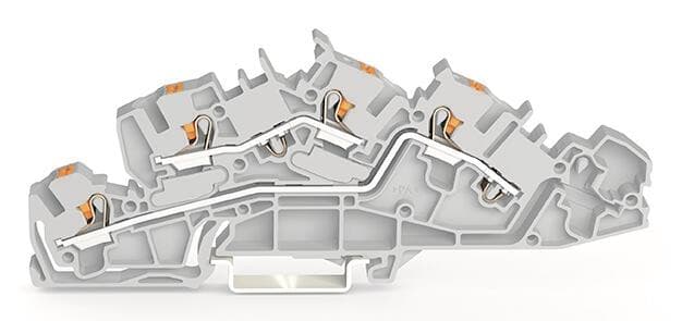 WAGO 2205-7642 Installationsetagen- klemme,L/L,Push-in CAGE CLAMP ,grau