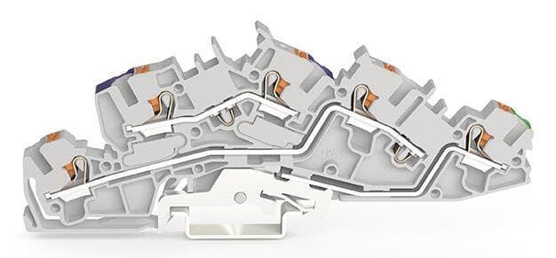 WAGO 2205-7646 Installationsetagen- klemme,N/L/PE,Push-in CAGE CLAMP ,grau